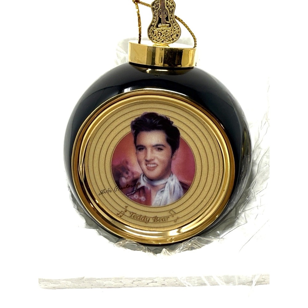 Elvis Presley Bradford Editions 1999 Ornament Hound Dog‎ And Teddy Bear - Picture 2 of 5